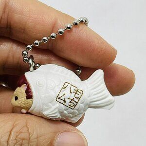 Epoch Kaiyodo Hamster Fish Keychain Mascot Taiyaki Pastry Figure Japanese Toy